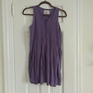 Purple linen flax dress